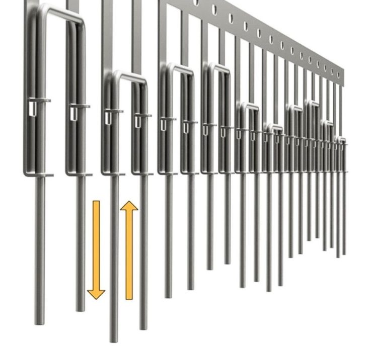 Verstellbare PV- u. Solarspikes L=50 cm